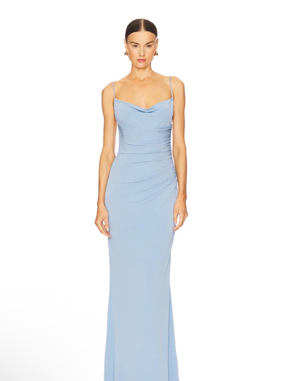 REVOLVE Light Blue Cowl Neck Spaghetti Strap Maxi Dress